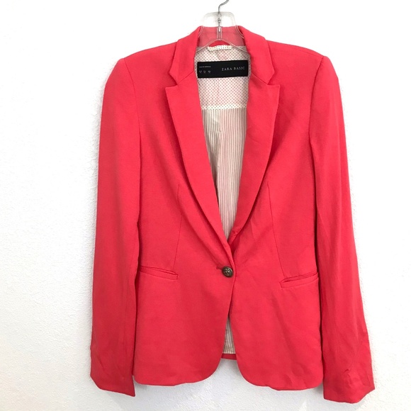 coral jacket zara